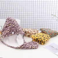 Leopard Women Hair Drying Hat Makeup Ponytail Holder Lady Water Absorbent Microfiber Towel Bath Cap Microfiber Hair Towel