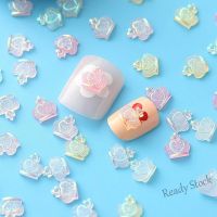 【hot sale】 ஐ B50 50pcs Nail Art Aurora Crown Princess Girl Symphony Resin DIY Nails Art 3D Decorations Accessories