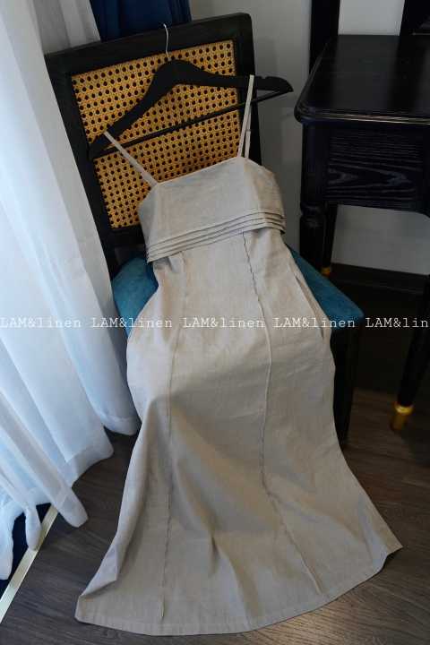 Đầm maxi dài tôn dáng có túi vải Linen cao cấp | Lazada.vn