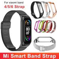 Wistband Strap For Xiaomi Mi Smart Band 6 5 4 3 Metal Screwless Stainless Steel Replacement Bracelet For Xiaomi mi band 6 5 Smartwatches