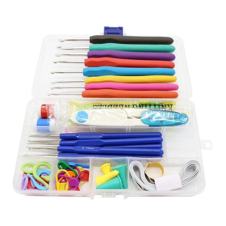 53Pcs Crochet Kits for Beginners Colorful Crochet Hook Set with