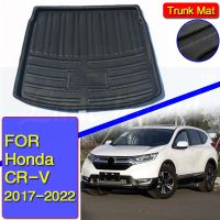 พรมสำหรับรถยนต์แผ่นนวมเตะเทควันโดสำหรับฮอนด้า CR-V รถ CRV 5th Gen 2017 ~ 2022แผ่นรองกระโปรงหลังรถพื้นรถบรรทุกผ้ายางปูท้ายรถท้ายอุปกรณ์ป้องกันรถ