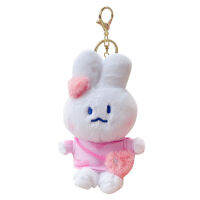 Mongmong Soft cute rabbit Plush Keychains School bag pendant accessories for lovers Auto mobile decoration kawaii Key ring