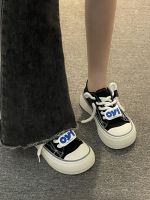 ❂ Milk Huhu Xiaobai shoes new 2023 hot style womens autumn casual sneakers cute bread shoes thick bottom canvas shoes