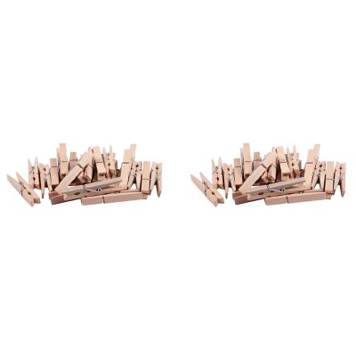 Wooden Clothes Pins Pegs Hanging Clips 48 Pcs