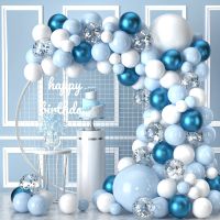 94pcs Blue Balloons Garland Arch Kit Latex Metallic Balloons for Wedding Birthday Party Supplies Baby Shower Decorations Balloons