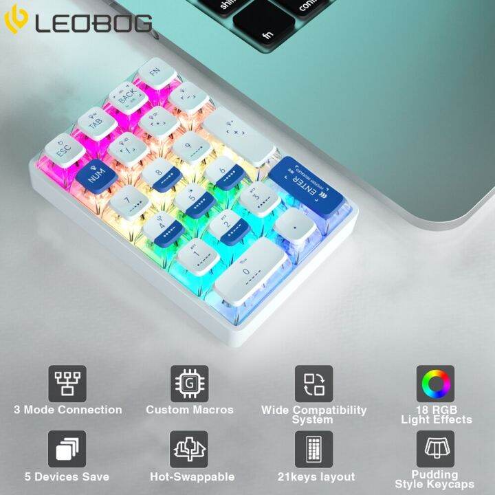 LEOBOG K21 Bluetooth Numeric keypad Mechanical Numeric keypad 21 Key