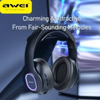 Awei A100BL Wired Wireless Earphone Bluetooth Headset Game Headphones With Mic Colorful Breathing Lights For PC Computer Laptop