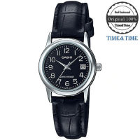 Time&amp;Time CASIO Standard นาฬิกาข้อมือผู้หญิง สีดำ สายหนัง รุ่น LTP-V002L-1BUDF