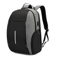 【CW】 Anti-theft Men Backpacks Canvas USB Charging School Back 15.6inch Laptop Male Business