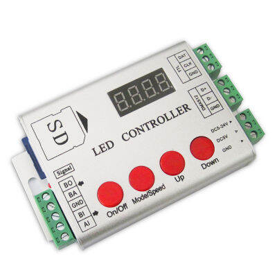 DC5-12V Led Full-Color Single-Port Controller สูงสุด2048จุดหลายแถบแสงซิงโครนัสโมดูล Point Light Source Controller