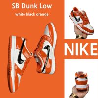 2023 Original duk Low orange black and white 100 genuine sneakers shoes running shoes