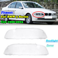 2x ไฟหน้าเลนส์ฝาครอบแก้วใสสำหรับ BMW E39 525i 530i 540i 4ประตู lift 1996 1997 1998 1999 2000 2001 2002