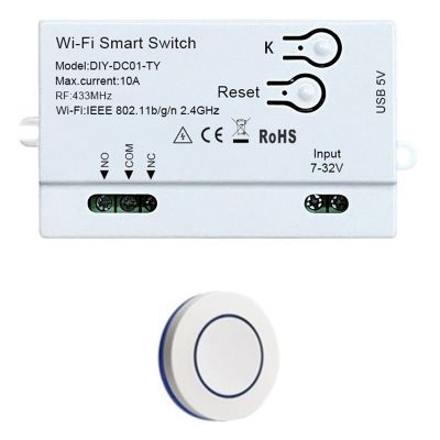 Smart Switch Tuya WiFi DIY Timer+Remote 1CH 7-32V USB 5V 2.4G WiFi Smartlife Home Automation Module for Alexa IFTT