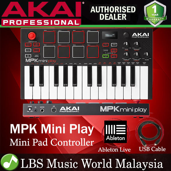 Akai MPK Mini Play Professional 25 key Portable Keyboard and MIDI  Controller with Speaker | Lazada