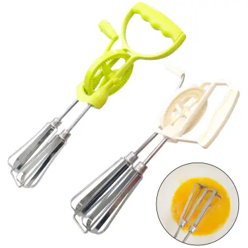 1pcs Stainless Steel Eggbeater, Anti Rust Durable Rotatable Manual