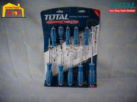 Total ไขควงชุด ( ปากแบน + ปากแฉก ) 10 ตัวชุด รุ่นงานหนัก รุ่น THT250610 ( Screwdriver Set ) ชุดไขควง