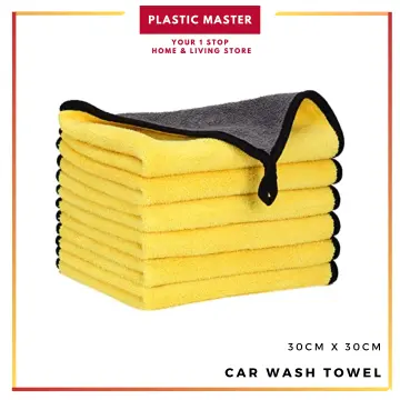 Ready Stock】30x70cm Thick Soft Microfiber Cleaning Towel Car Wash Dry Clean  Polish Cloth