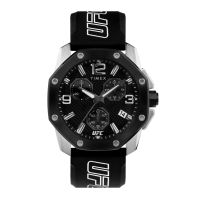 Timex TW2V58600 UFC ICON CHRONOGRAPH นาฬิกาข้อมือผู้ชาย สายซิลิโคน Black/White