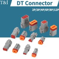 1 Sets Deutsch DT Automobile Harness Plug Male And Female Connector Butt Joint 2/3/4/6/8/12P Waterproof Socket DT04/06 Terminal