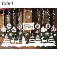 tr1 Shop Santa Claus Deer Wall Window Seamless Sticker Christmas Decorations Home Decorations Christmas Gifts New Year