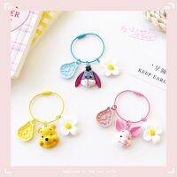 ✕▣﹉ Japanese Cartoon Pooh Little Flower Piglet Pig Il Donkey Airpods Pendant Doll Keychain U Disk