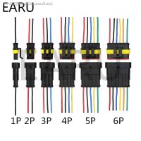 ✈๑❀ 1set AMP 1P 2P 3P 4P 5P 6P Way Waterproof Electrical Auto Connector Male Female Plug with Wire Cable harness for Car Motorcycle