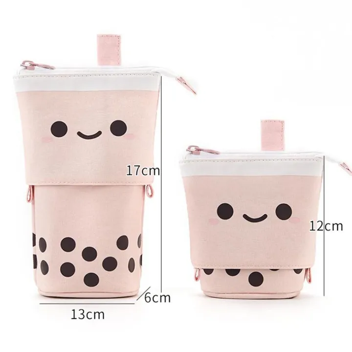 pen-box-stationery-pouch-stand-up-stationery-case-cute-milk-tea-pencil-case-telescopic-pen-bag-penholder-stationery-case
