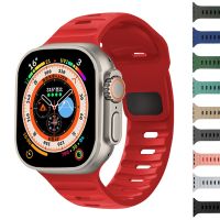 Silicone Strap For Apple Watch Band 44mm 45mm 42mm 41mm 40mm 38 sport band bracelet iwatch Serise 8 7 6 5 4 3 se Ultra band 49mm Straps