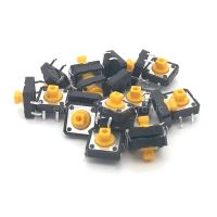 20PCS 12x12x7.3mm Tactile Switches Yellow Square Push Button Tact Switch 12x12x7.3 mm Micro Switches