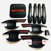 ขายดีอันดับ1 ไทรทัน triton 2018-2020 รุ่น4ประตู เบ้ากันรอย ครอบมือจับ ครอบฝาถังน้ำ สีดำโลโก้แดง ส่งทั่วไทย ครอบ มือ จับ ประตู ดี แม็ ก 4 ประตู ครอบ มือ จับ ประตู fortuner ครอบ มือ จับ isuzu ครอบ มือ จับ ประตู city