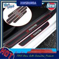 XSD 4ชิ้น/เซ็ต Toyota Kereta Decal Pelekat Pintu Kereta Sill Protector ตัวป้องกันกันกระแทก Pintu Vios Altis YARIS HILUX