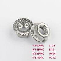 Metric thread 1/4 20UNC 5/16 18UNC 3/8 15UNC 1/2 13UNC American Standard Stainless Steel Hex Flange Nuts