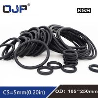 Rubber Ring NBR Sealing O-Ring CS5mm OD105/110/115/120/125/150/250mm O Ring Seal Oring NBR Gasket Mechanical Sealing Oil Rings Gas Stove Parts Accesso