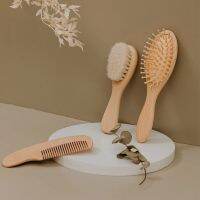 ⊙☄﹍ WizInfant New Care Pure Natural Wool Baby Wooden Brush Child Hairbrush Newborn Hair Infant Head Massager Combes