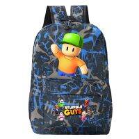 Stumble Guys Bcakpack Kids Cartoon Schoolbag Hiking Bag Student Daily Rucksack Boy Girl Stumble Guys Canvas Children School Bags