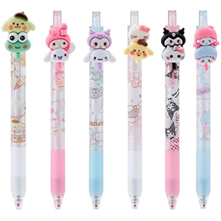 Cartoon Cute Girl Gel Pen, 0.5mm Black Ink Gel Pen, School and Office  Supply 