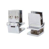 uxcell 2pcs Zinc Alloy 90 Degree Glass to Glass Door Hinge Glass Clamp Clips Holders