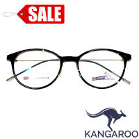 กรอบแว่นตา สำหรับตัดเลนส์ แว่นสายตา แว่นตา Fashion รุ่น Kangaroo 191612 C-3 กรอบเต็ม Rectangle ทรงรี ขาข้อต่อ วัสดุ Stainless Steel รับตัดเลนส์ทุกชนิด