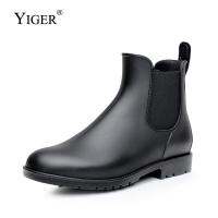 YIGER รองเท้าบูทฝนบุรุษผู้ชายรองเท้าหุ้มข้อชายรองเท้าบู๊ตผู้หญิงรองเท้าบูทลำลองผู้ชายรองเท้ากันฝนยางสำหรับผู้ชายสไตล์กันน้ำขายดีที่สุด015