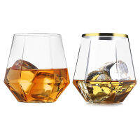 wangzhansi Hexagonal CUP 360ml แก้วไวน์งานแต่งงาน dricated transparent cocktail Glass