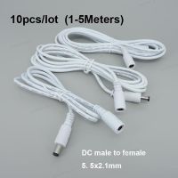 10x 1/1.5/3/5m white DC male to female jack Power supply connector Cable 22awg 3A Extension Cord Adapter Plug 12V 5.5x2.1mmWB5TH