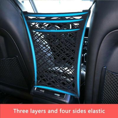 Car Net Organizer Standard Between Seat Mesh Storage Seat Pockets Dog Front With For Cars Layers Three Trucks Net Barrier O0O6