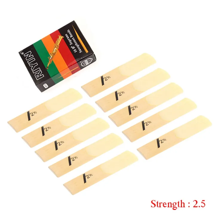 Saxophone Reed Set Bb Tone 10pcs with Strength 1.5/2.0/2.5/3.0/3.5/4.0