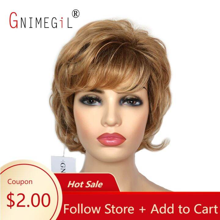 gnimegil-curly-wigs-for-women-short-synthetic-hair-blonde-lady-wig-with-bangs-natural-looking-girl-hair-costume-party-family-wig