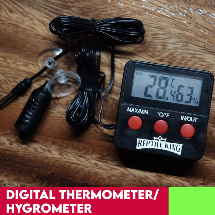 Digital Thermometer Hygrometer for Reptile Tortoise Enclosure Terrarium