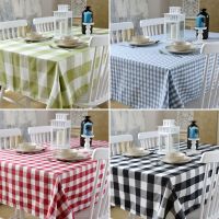Corinada Nordic White Black Plaid Tablecloth Idyllic blue grid tablecloth cotton Rectangular Dining Table Cover Cloths Obrus