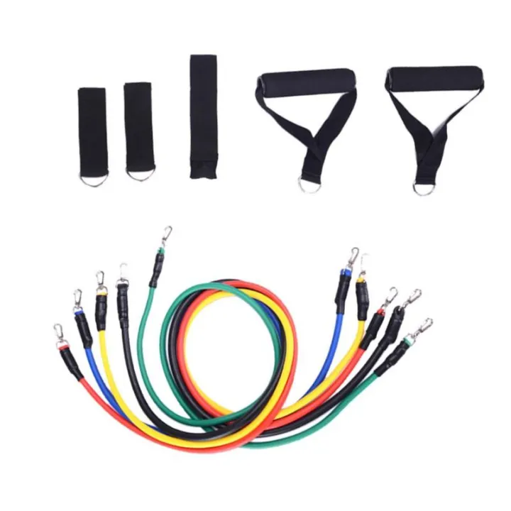 【KALOAD】11Pcs Fitness Resistance Exercises Bands Tension Rope Kits Yoga