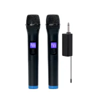 Multifunctional Dual Channel Wireless Microphone Cordless Handheld Mic LCD Display Microphone Set