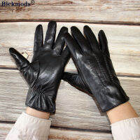 Sheepskin Gloves Mens Thin Rayon Lining Leather Gloves Spring and Autumn Outdoor Travel Locomotive Riding Driving